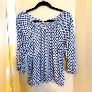 Michael Kors Navy and White Blouse